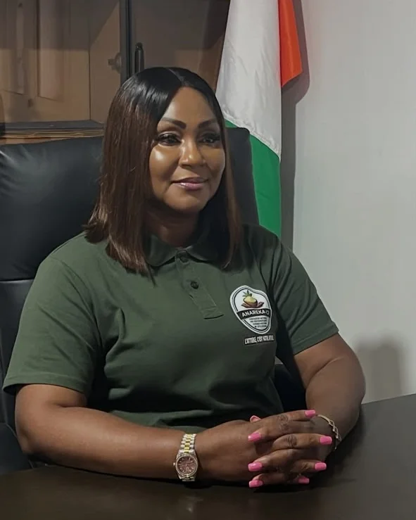 Portrait de Madame Eynoux Lydie Marcelle Ezia, Ambassadrice du GR-IGP Attiéké des Lagunes